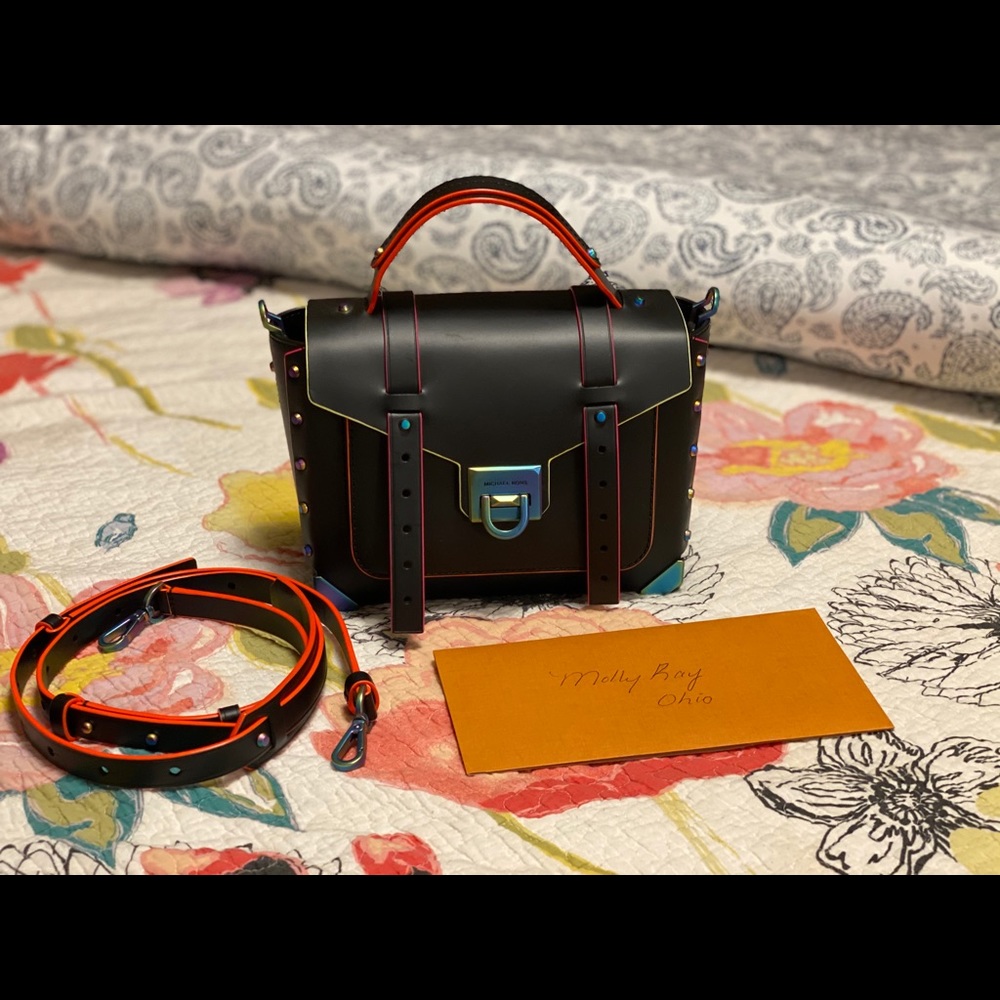 Michael Kors Neon Medium Manhattan Bag Multi Color